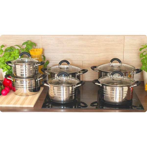 ZESTAW GARNKÓW ZE STALI NIERDZEWNEJ 12 ELE ZL-8332